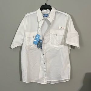 World Wide Sportsman white fishing shirt size L